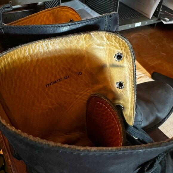 $1298 JOHN VARVATOS Runway Gray Backlace BOOTS sz10 - Picture 3 of 14